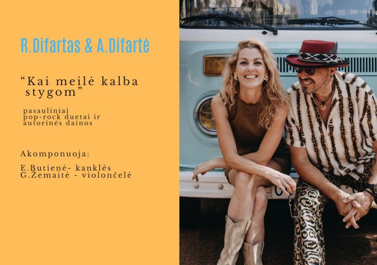 R. Difarto ir A. Difartės koncertas „Kai meilė kalba stygom“
