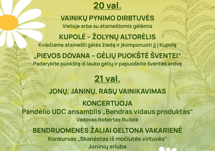 Kur žolynų vainikai – ten Joninių stebuklai