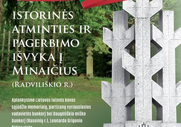 Istorinės atminties ir pagerbimo išvyka į Minaičius
