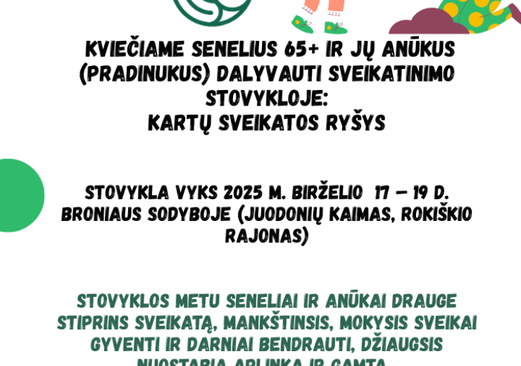 Sveikatinimo stovykla „Kartų sveikatos ryšys“