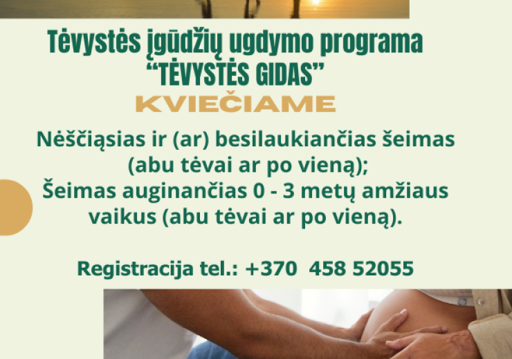 Tėvystės įgūdžių ugdymo programa „Tėvystės gidas"
